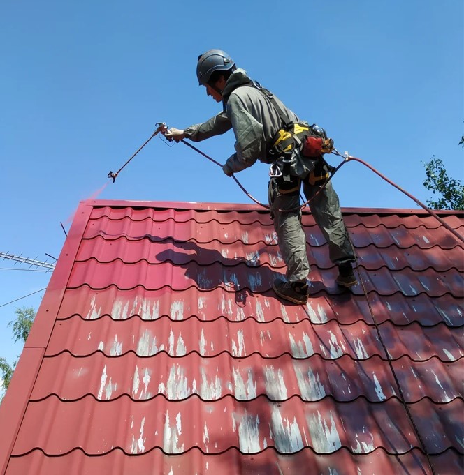 Покраска кровли)